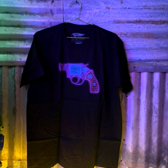 Neon Revolver T Shirt By Pistols In Paradise Underground Streetwear - Picture 2 of 3